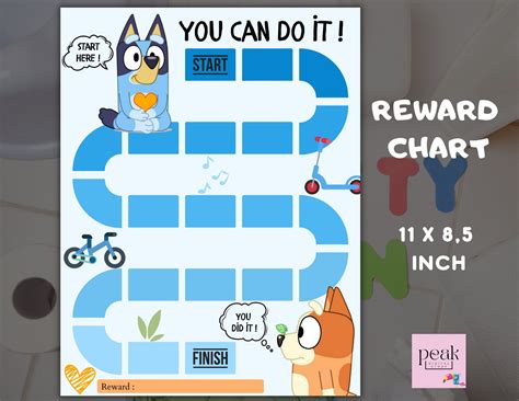 Bluey Reward Chart Potty Chart Printable Potty Training - Etsy UK