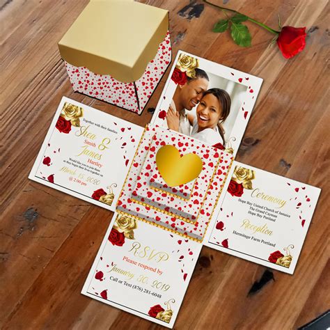 Image result for Exploding Invitation Box