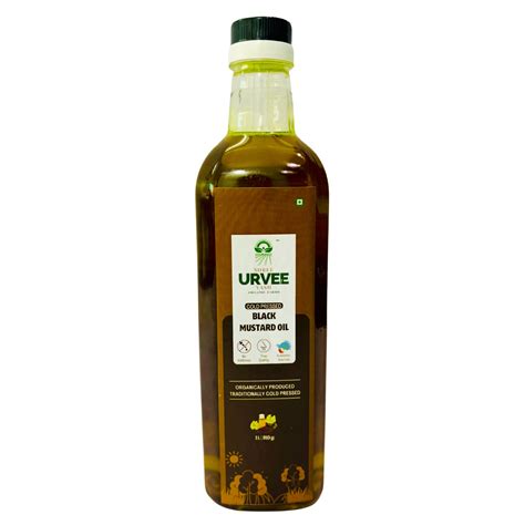 Black Mustard Oil + Groundnut Oil (1 Liter Bottles Each) – Urvee ...