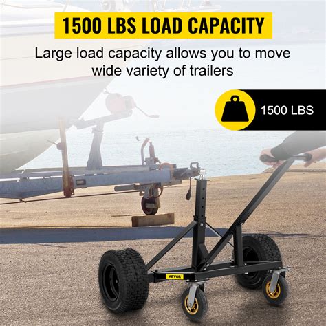 VEVOR Adjustable Trailer Dolly, 1500 Lbs Capacity Trailer Mover Dolly ...