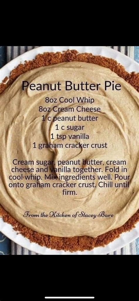 Pin by Janice Miller on pie | Peanut butter pie recipes, Peanut butter ...