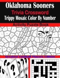Oklahoma Sooners Trivia Crossword Trippy Mosaic Color By Number ...