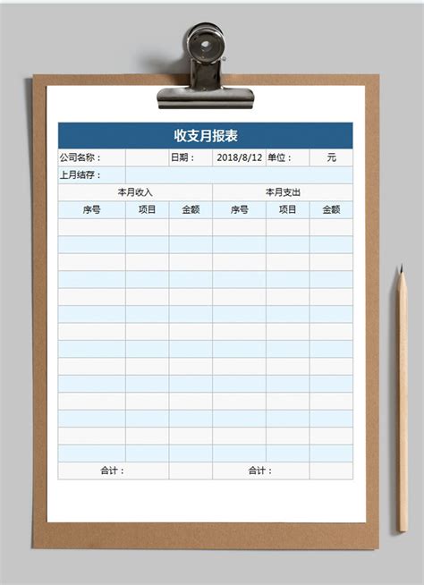 财务收支明细表Excel模板下载_熊猫办公