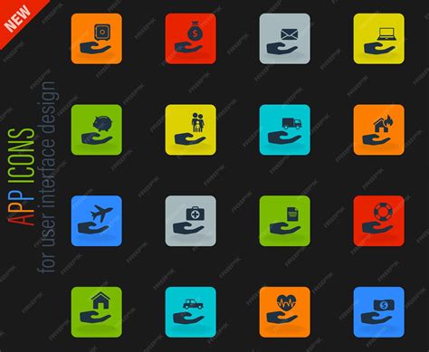 Premium Vector | Insurance simply icons