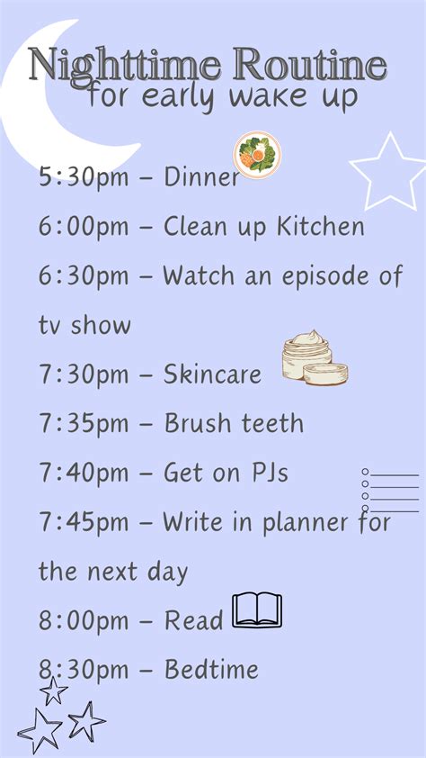 Nighttime routine for an early wake up – Artofit