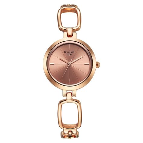 Buy Online Titan Raga Quartz Analog Rose Gold Round Dial Rose Gold ...