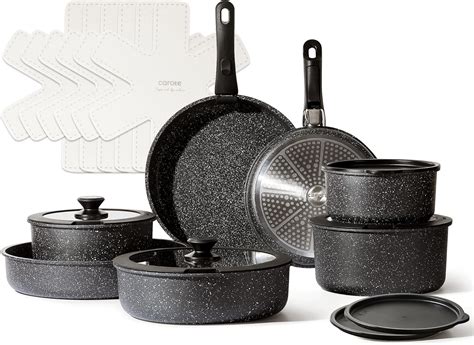 Amazon.com: CAROTE 21pcs Pots and Pan Set Non Stick, Nonstick Induction ...