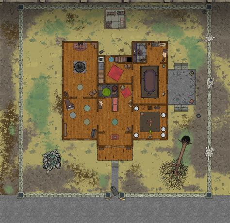 Mikael Paananen - DnD Battlemap - Mansion