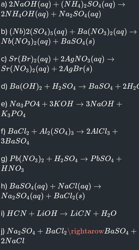 Double Displacement Reaction Examples 的图像结果