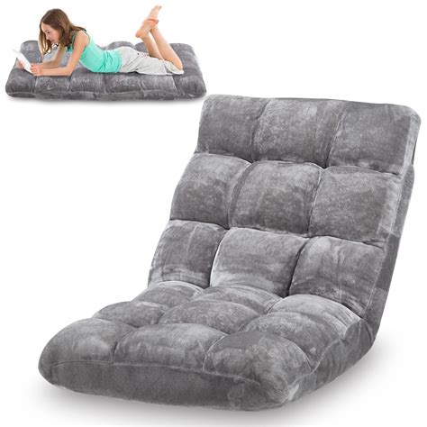 Avocahom Folding Floor Gaming Chair 14-Poistion Cushioned Adjustable ...