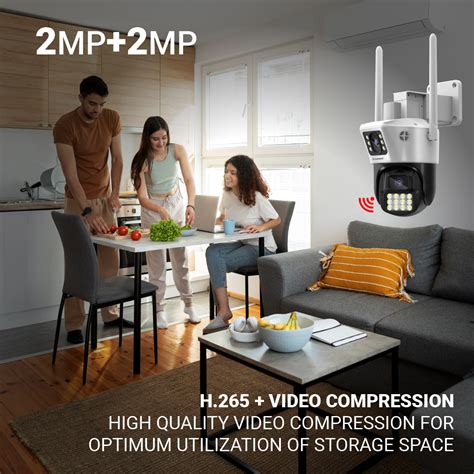 Consistent 4MP 4G SIM Based Dual Lens Pan Tilt CCTV Camera, Outdoor In ...