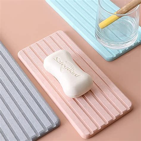 VIHM Water Absorbent Diatomite Coasters, Diatomaceous Earth Soap Holder ...