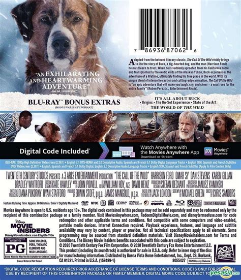 YESASIA: The Call of the Wild (2020) (Blu-ray + DVD + Digital Code) (US ...