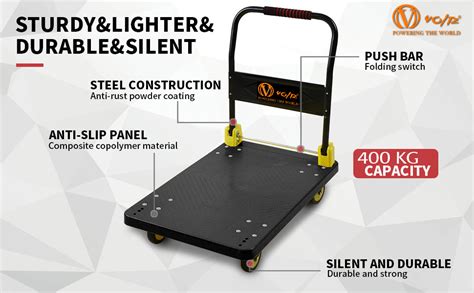 VOLTZ VZ-VHT-400 Trolley Moving Platform Hand Trolley, Material ...