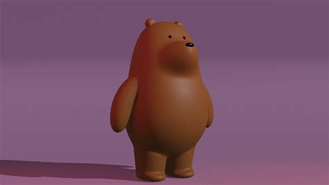 Grizz From We Are Bare Bears - 3D Model by clickdamn