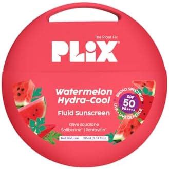 PLIX – The Plant Fix Watermelon Hydra-Cool Fluid Sunscreen with SPF 50 ...