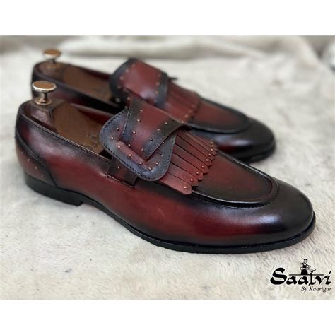 Butterfly Loafers Bordo | Hand Patina