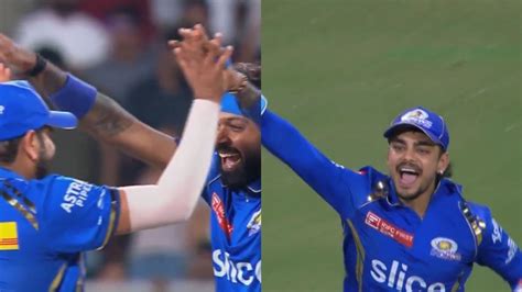 Rohit Sharma Leaps Onto Pandya, Ishan Kishan's Aggressive Celebration ...