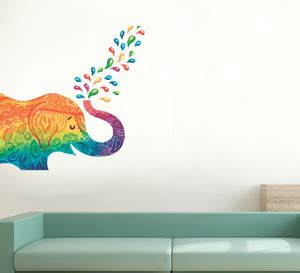 GLOBAL GRAPHICS 60 cm Colourful Elephant look like position Of namaskar ...