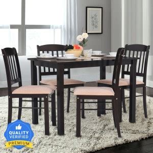 RoyalOak Glady Solid Wood 4 Seater Dining Set Price in India - Buy ...