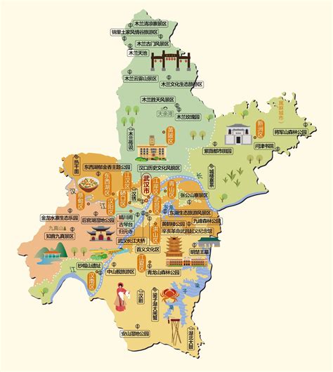 武汉地图高清全图矢量可编辑全市各县区行政区划地图_文档下载