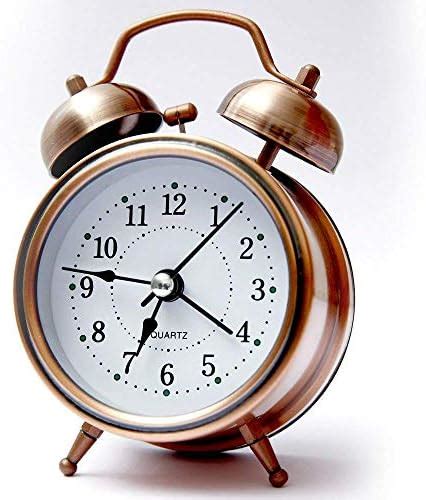 Buy Purabelle Metal Vintage Look Steel Twin Bell Analog Table Alarm ...
