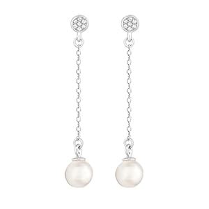 GIVA 925 Silver Zircon Pearl Drop Earrings| studs to Gift Women & Girls ...