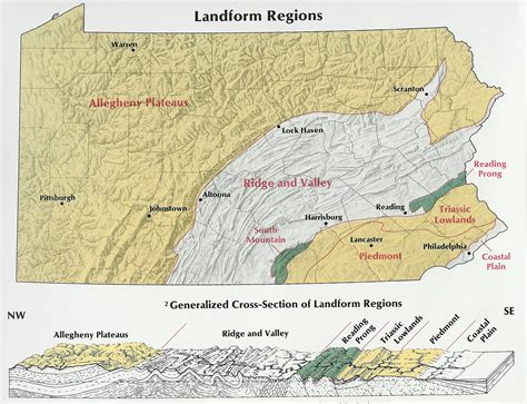 Pennsylvania Map Mountain Ranges