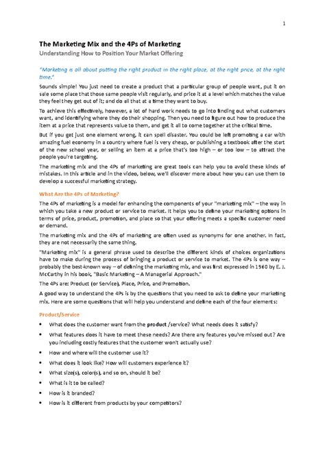 Marketing Mix Strategy Examples 的图像结果