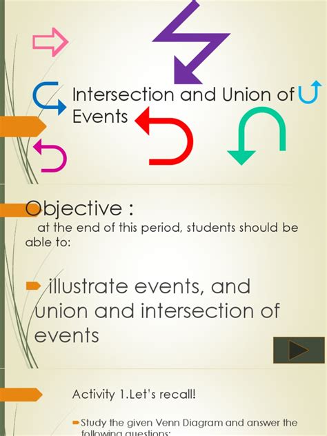 Intersection and Union of Events | PDF | Teaching Mathematics | Cognition