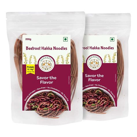 Beetroot Hakka Noodles Pack of 2 | SENSEFUL