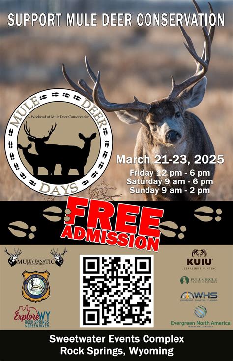 Mule Deer Days 2025, Sweetwater Events Complex, Rock Springs, 21 March ...