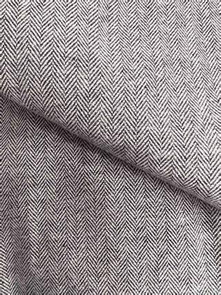 Herringbone Brushed Cotton Pyjama Set, Whitby Jet