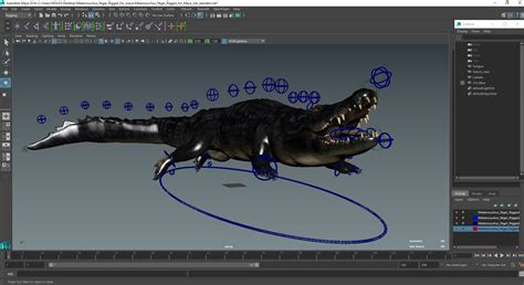 Melanosuchus Niger Rigged for Maya 3D model | 3D Molier International