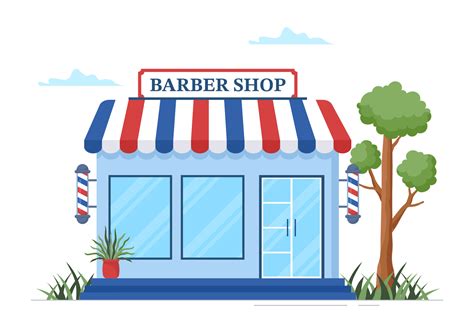 Barber Shop Building Clipart Black