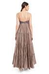 Buy Rocky Star Beige Chanderi Silk Embellished Dress Online | Aza Fashion.