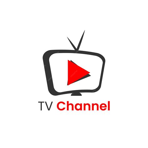 Tv channel button logo design vector template | Premium Vector