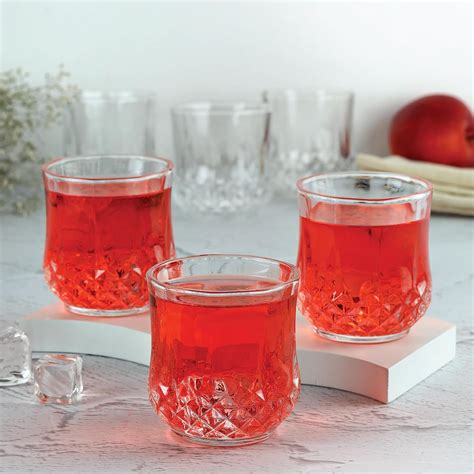Buy CELLO Amore Glass Tumblers | Set of 6 | 325ml | Clear Online at Low ...