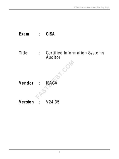 Image result for CISA Practice Questions