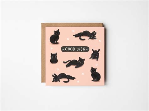 Black Cats Good Luck Card - OLD CARD STOCK SALE – Jo Couch Illustration
