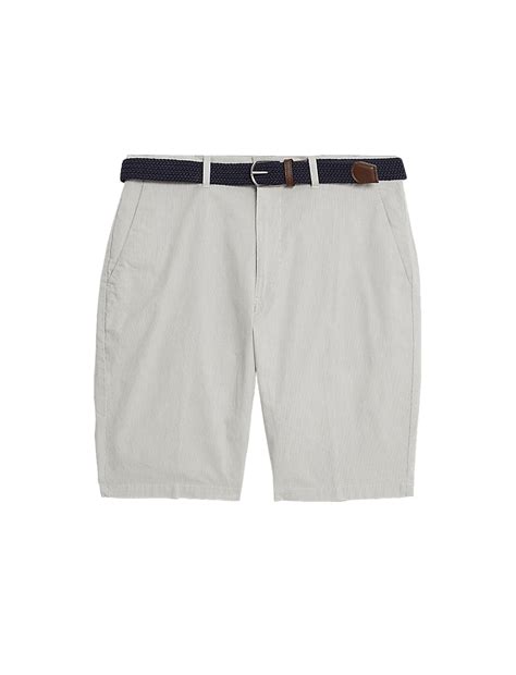 Buy Striped Belted Stretch Chino Shorts at Marks & Spencer