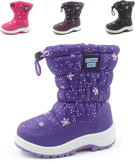 Amazon.com | Storm Kidz Girls Cold Weather Snow Boot Puffy (Toddler ...