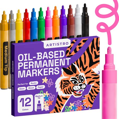 Amazon.com: ARTISTRO 5 Oil-Based Permanent Paint Markers - Assorted ...