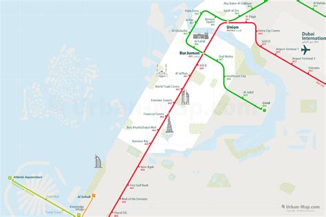 Dubai Rail Map - City train route map, your offline travel guide