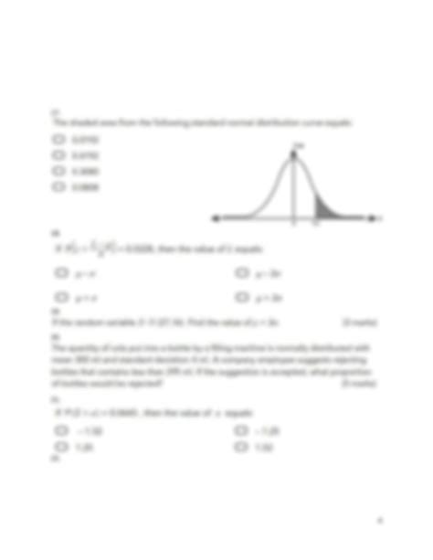 Image result for Normal Distribution Exam Questions