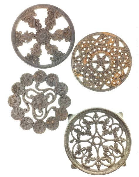 Lot - (4) Stove Cast Iron Trivets