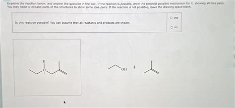 Examine the reaction below, and answer the question | Chegg.com