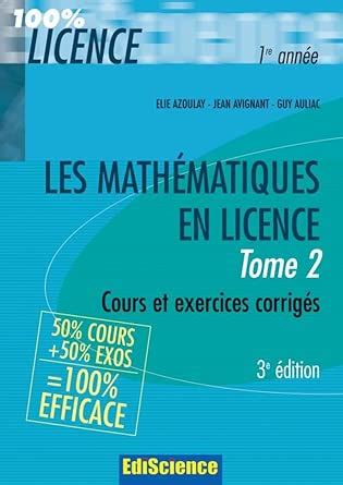 Amazon.in: Buy Mathematiques en licence - 1re et 2e annees - les ...