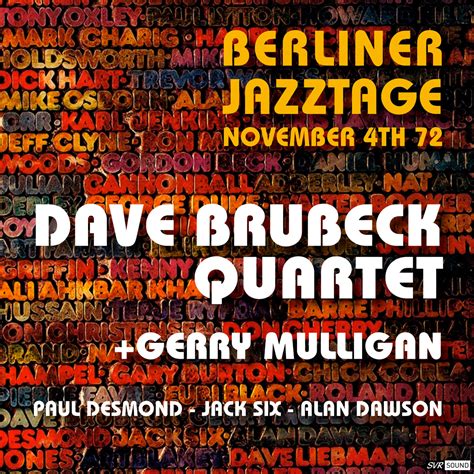 Dave Brubeck Quartet | Berliner Jazztage. November 4th. 1972 – Lantower ...