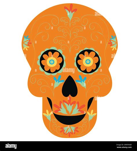 Dead day skulls. Mexican sugar human head bone Halloween tattoo dia de ...